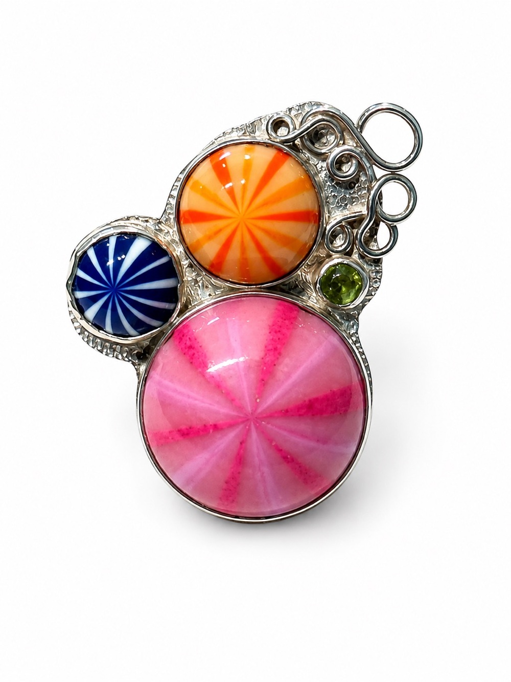 🍭✨ Handmade Silver Artisan Statement Ring ✨🍭